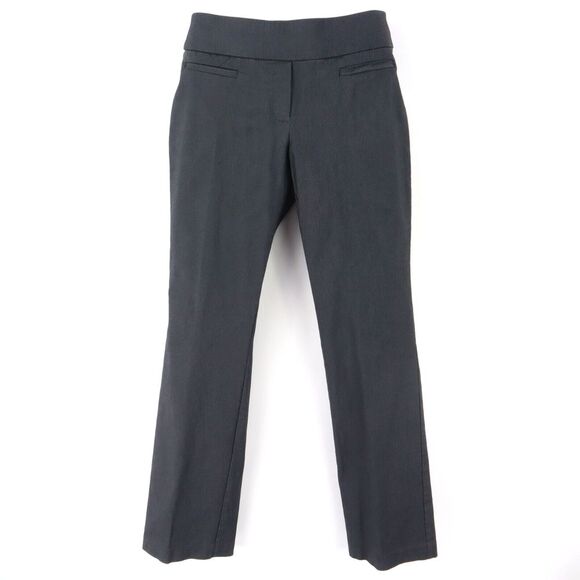 Apt.‎ 9 Stretch Dress Pant Mid Rise Womens 8 Gray Straight Faux Pockets Pull-On - Picture 1 of 6
